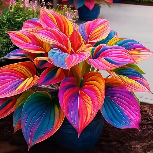 Schön Funkien-Rhizom – Hosta - üPpig GrüNe BläTter, Pflegeleicht, Perfekt FüR Haus Und Garten, Farbenfrohe-8 Rhizom-D