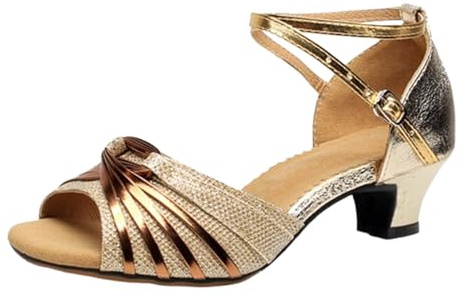 Damer glitterpumps, damsandaletter med klack, eleganta sandaler, sommar, spännpumps, fritid, latin, dansskor, höga klackar, brudskor, ultralätta ankelsandaler, öppna tår, klackskor