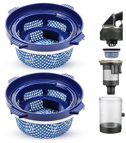 2 st HEPA-filter för Samsung Jet 75 70 75+ 60 90 VS9000RL, ersättningsfilter kompatibel filter passande ersättningsfilter för ackustadsug DJ97-02649A, mikro handhållen trådlös dammsugarfilter för