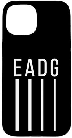 EADG Guitare Basse 4 Cordes Blanc Coque pour iPhone 15