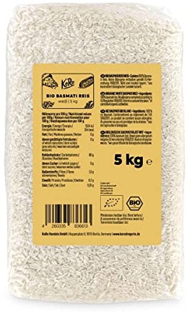 KoRo - Bio Basmati Reis 5 kg - Vielfältig in Milchreis und Co. - Bio-Qualität - Fein-nussiger Geschmack
