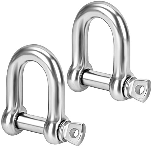 Belle Vous Grillo Acciaio Inox a Vite M15 D con Perni (Set da 2) - Grilli Acciaio per Impieghi Gravosi - Spessore 1,5 cm e Capacità 1600 Kg - Per Montaggio in Mare, Campeggio, Sport ed Escursionismo