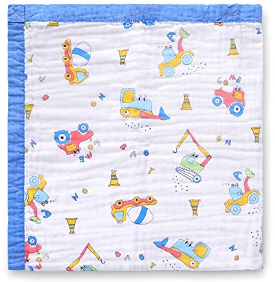 Jay & Ava Coperta in mussola di cotone per neonati e bambini, 4 strati, super morbida, traspirante, coperta per passeggino, coperta per asilo nido e culla, regalo per doccia, 106,7 x 106,7 cm