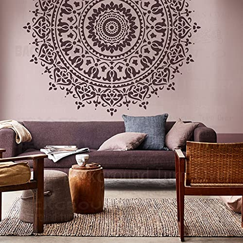 220cm Huge Giant Mandala Ceiling Indian Arabic Ethnic Round Schablone Für Wände Große Schablonen Vorlage Wiederverwendbare Mandala Nische Wand Bodenbelag Dekor Muster Möbel Malen Große