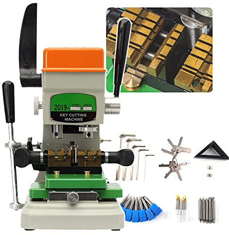 Máquina cortadora de Llaves Vertical 998A, máquina duplicadora de Llaves multifunción Profesional (fresadora Plana y Vertical), Accesorio Multifuncional, Equipo de cerrajería para