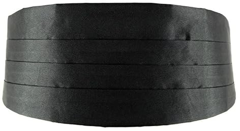 Verstellbares Smoking-Kummerbund-Set mit Fliege und Einstecktuch, Abendkleid, Kummerbund-Set, Schwarz-n, Small