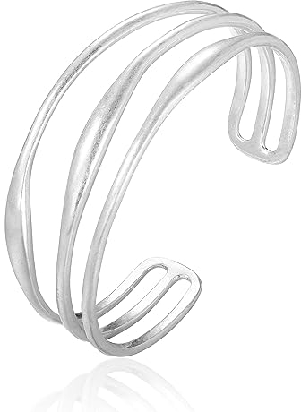 LILIE&WHITE Silber Armreif Damen – Zeitloses, Offenes Design aus hochwertigem Metall, Eleganter Modeschmuck für Alltag und besondere Anlässe