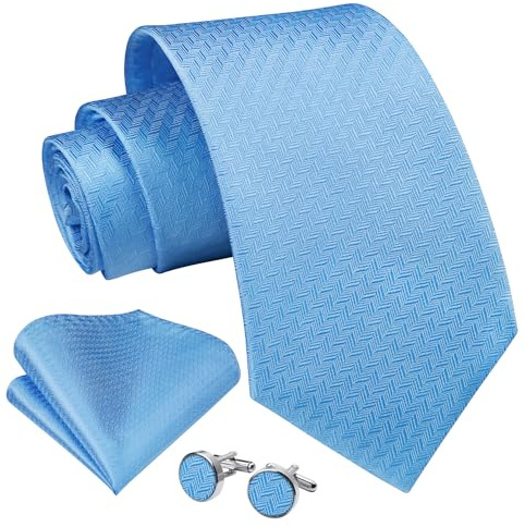 Enlision Herren Krawatte Hochzeit Krawatten Krawatte und Einstecktuch Manschettenknöpfe Set Seide Paisley Seidenkrawatte mit Taschentuch Einfarbig in Verschiedenen Farben