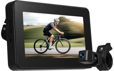 Shkalacar Cámara de Visión Trasera para Bicicleta con Pantalla 4,3