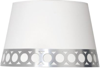 Pantalla Colgante Dalia E27 Blanca/plata 40dx30dx25h