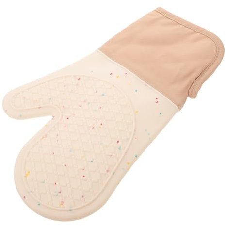 OKUMEYR Silicone Insulation Gloves Heat Resistant Bbq Gloves Grey Oven Mittens for Grilling Kitchen Supply
