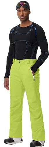 ALSOGO Herren Skihose wasserdichte Winddichte Winter Schneehose Outdoor Snowboardhose mit Abnehmbar Träger