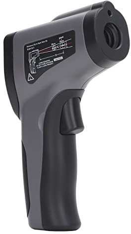 Misuratore di Temperatura, Termometro Digitale a Infrarossi, Pistola con Display a Colori per Uso Industriale, Domestico con Retroilluminazione, Indicatore di Batteria Scarica