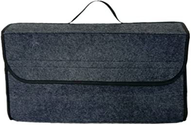 TINEASUR Filz Organizer Tasche Faltbare Aufbewahrungsbox Für Kofferraum Passend Für Auto Suv Van Lkw Mit Starkem Klettband Für Gadgets Erste-hilfe-artikel Reinigungsmittel Und Täglichen Bed