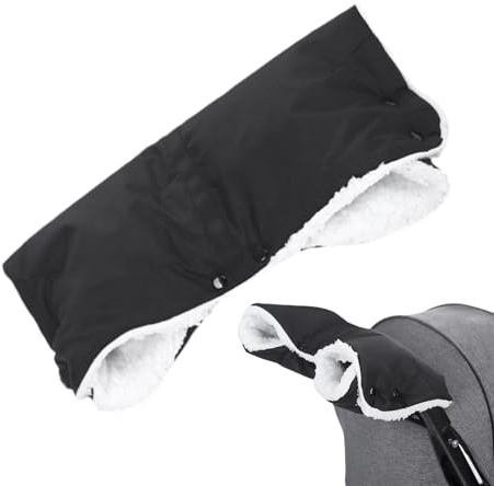 Vllold Kinderwagen-Fäustlinge für Lenker – warme Golfwagen-Handschuhe, Kinderwagen-Muff | Flanell gefütterter Kinderwagen-Warmmuffs, wasserdicht, verstellbar, Winter-Kinderwagen-Zubehör für Handschutz