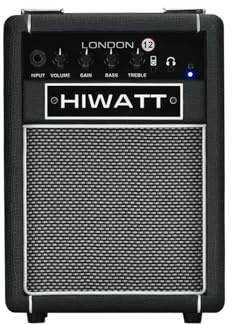 HIWATT - London 12 Gitarren-Combo-Verstärker 12 W, 1 Kanal, Bluetooth, 3,5-mm-Kopfhörerausgang, AUX-Eingang, Volume-, Gain-, Höhen- und Bassregler, Netzteil im Lieferumfang enthalten, Farbe Schwarz