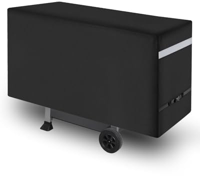 VEVOR Funda para Parrillas al Aire Libre, Impermeable y Resistente a la Intemperie, Poliéster 600D Duradero, 280 g/m², Fácil de Poner y Quitar, con Hebillas Seguras, Negro, 1690 x 570 x 660 mm