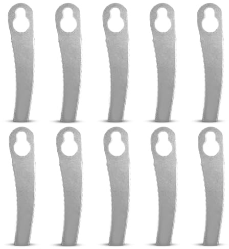 dellyy Lama Tagliaerba, Lame Pulizia Decespugliatore, Lame per Tagliabordi in Metallo, Lame di Ricambio per Tagliaerba, 10 Pezzi Lama Ricambio Metallo, Accessori Decespugliatori Metallo (B)
