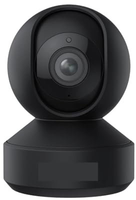 VEKELETE Telecamera IP WiFi da 5 MP, Monitor Interno 2,4 G/5 G, Telecamera di Sicurezza PT Zoom, Audio bidirezionale, telecamere di sorveglianza(5MP Indoor Cam Black_Pal)