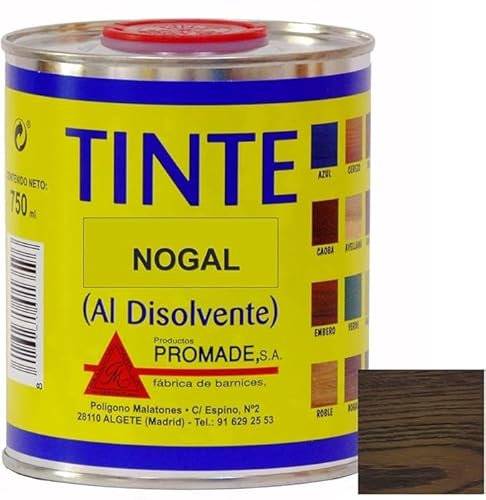 Tinte al disolvente para teñir la madera. 750 ml, Nogal