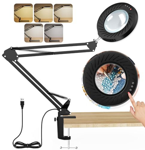 RealPlus 10X Lente Ingrandimento con Luce (Nero, Solo Clip)