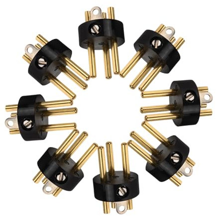 HANABASS 8 Pezzi Adattatore Bilancia Xlr Connettori Maschio Tappo Adattatori Spina Del Cavo Del Microfono Adattatore Per Cavo Microfono Spina a 3 Poli Per Microfono Black Abs