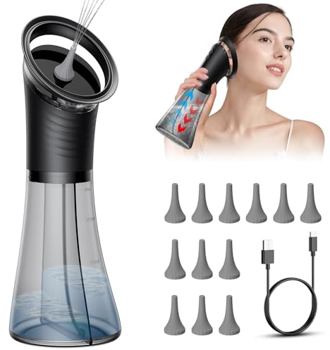 Ear Wax Removal Kit,Brenth Electric Ear Cleaner with LED Display,Ear Wax Remover for Safe Effective Ear Irrigation Flushing,Ear Syringe Kit for Adult Kids with 3 Cleaning Mode & 12 Ear Tips