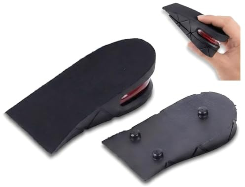 Baxnore Semelles Grandissantes 5 cm, Respirantes pour Homme et Femme, Talons Grandissants avec Massage, Inserts de Chaussures Universels
