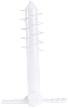 SHINEOFI Tarière pour Parasol Extérieur Ancre de Sable 5 Spirales Abs Blanc 38x25 Cm Fixation sans Outil Plage Jardin Résistance Vent Fort