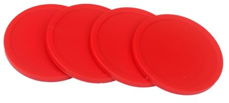 NOLITOY Air Hockey Pushers and Pucks 75mm 4pcs Set Red Air Hockey Table Accessories for Children and Family Game Table Play Equipment