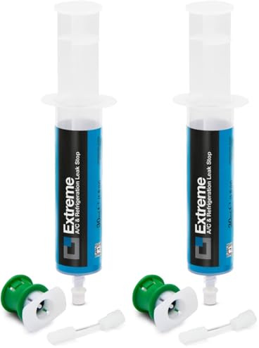 ERRECOM Extreme – 30 ML, Stop-Fuites pour Systèmes de Climatisation de Vehicules avec Gaz Réfrigérant R1234yf, Contient Adaptateur pour Vanne de Charge coté Basse Pression R1234yf (Lot de 2)