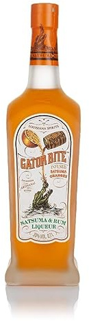 Bayou Gator Bite Satsuma Rum Liqueur 70cl, 26% ABV, Handcrafted, Pot-distilled Rum Based Satsuma Flavoured Liqueur, Made in Louisiana, USA