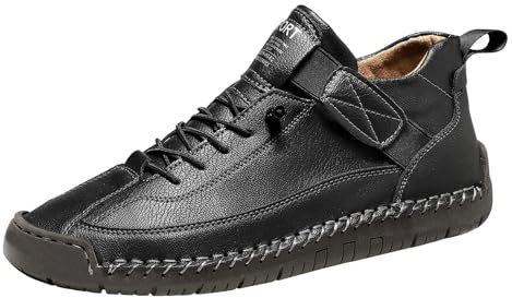 Scarpe Pelle Donna Ballerine Scarpe da Corsa Traspirante Antiscivolo Sneakers da Ginnastica Comode in Pelle Casual Morbida con Lacci Scapes Camminata Autunno Comode Zeppa Donna Autunno