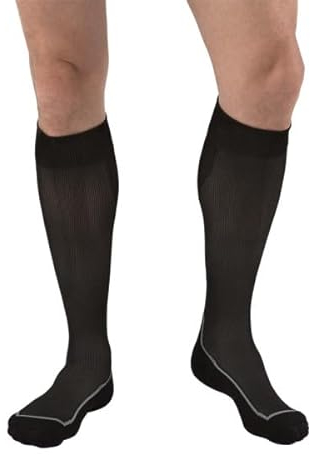 JOBST - Calcetines de compresión graduados para los amantes del deporte (compresión 15-20 mmHg, diseño unisex, color negro frío, talla L