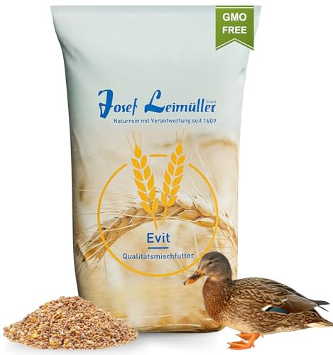 Leimüller Entenfutter Körner Premiumqualität 25 kg - Vogelfutter für Ente, Gänse, Laufente - Gänsefutter 100% gentechnikfrei - Entenstarter & Kükenfutter