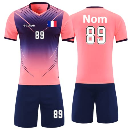 Maillot Football Personnalisé Nom Numéro Logo de l'équipe pour Maillot Foot Enfant Homme Maillot de Foot Personnalisé