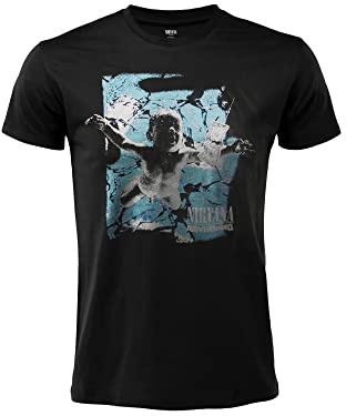 Nirvana Nevermind T-shirt Rock Officiel Noir Coton Unisexe Adulte Garçon