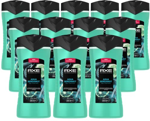 AXE Fine Fragrance Collection Aqua Bergamotte Duschgel für 12 Stunden Frische mit luxuriösem Parfüm-Duft - 6 x 300 ml - Vorteilspack