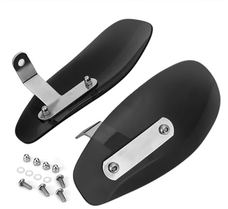 ANKROYU Motorrad Handwindabweiser Universal Motorrad Handschutz 10 mm/0,4 Zoll Schwarz Clip-on Windabweiser Schutz passend für Honda