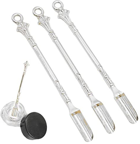 Ericetion 3 cucharas para esnifar - Mini cucharas Colgantes para Polvos para Botellas de esnifar, Accesorios para Fumar y Cocina, 80 mm