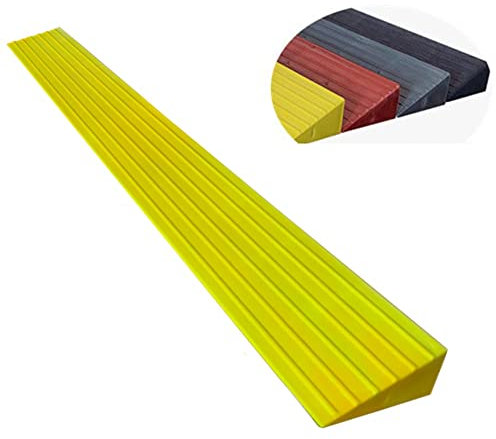 TOCTUS Rampe Für Türschwellen, Tragbare Rollstuhlrampe, Türschwellenrampe, Stufenrampe, rutschfeste Schwellenrampe 2–6cm Höhe, Kunststoff (Color : D, Size : 100x10x3.5cm)