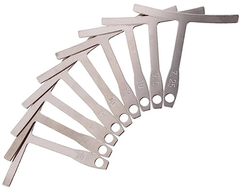 TOYANDONA Juego De 9 Uds. Cuello De Guitarra Medidor De Radio Digital Herramienta De Medición De Radio Medidor De Radio De Guitarra Calibre Del Radio Del Diapasón Gobernante Bajo