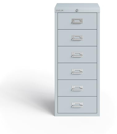 BISLEY MultiDrawer, LA296, DIN A4, 6 Schubladen, 645 lichtgrau, Metall