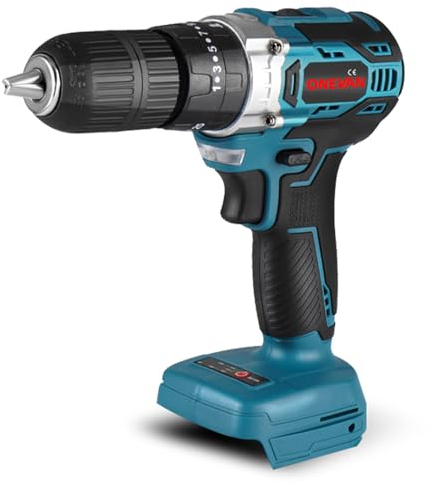 ONEVAN Akkuschrauber Bürstenlos Kompatibel mit Makita 18V, 25+3 Akku Schlagbohrschrauber, 20V 45NM Bohrmaschine Elektrischer Schraubenzieher Akkubohrer und Schrauber für Haus DIY (ohne Batterie)