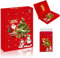 POPOYU 2024 Calendario Adviento para Rellenar DIY, 24 Caja Vacía Calendario Adviento,Mini Cajas de Regalo Puede Rellenar con Chocolates y Dulces para Niños,Joyas para Novia,Decoración Navideña