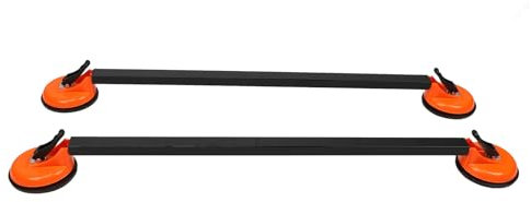 Fabater Barres Transversales Universelles de Galerie de Toit, 2 Pièces de 36,22 Pouces en Tube d'acier à Ventouse, Barres Transversales Supérieures de Voiture pour Porte-Bagages sur Le