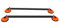 Universal Roof Rack Cross Bars, 2 Pcs 36,22 Zoll Stahl Rohr Saugnapf Halterung Auto Top Querstangen für Dach Fracht Träger Gepäck Kajak Kanu Fahrrad Snowboard