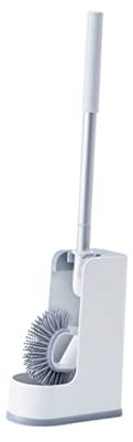 WHAMVOX 1set Spazzole per Toilette con Base Spazzola Ergonomica per Pulizia Bagno Design Pratico e Facile da Usare Colore Bianco Accessorio Igienico per Casa
