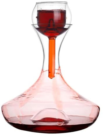 HFLDMA Decantador de Vino Tinto de 2300 ml, Jarra de Vino de Cristal sin Plomo, decantador de Vino con Embudo de Ducha de Vino Decantador rápido para el hogar Aireador
