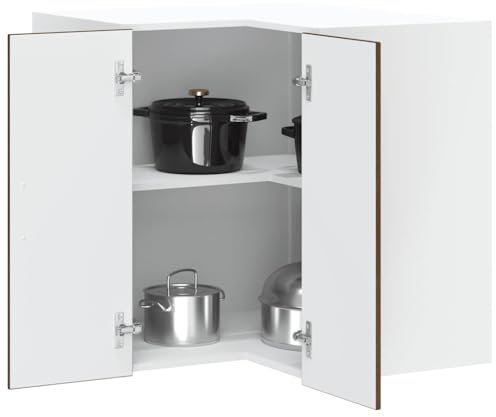 Myheimly Küchenschrank Holzwerkstoff,hoher Küchenschrank, Schrank,Küchenzeile,Schrank Küche,Einbauküche Küchen-Eckhängeschrank Porto Braun Eichen-Optik Holzwerkstoff